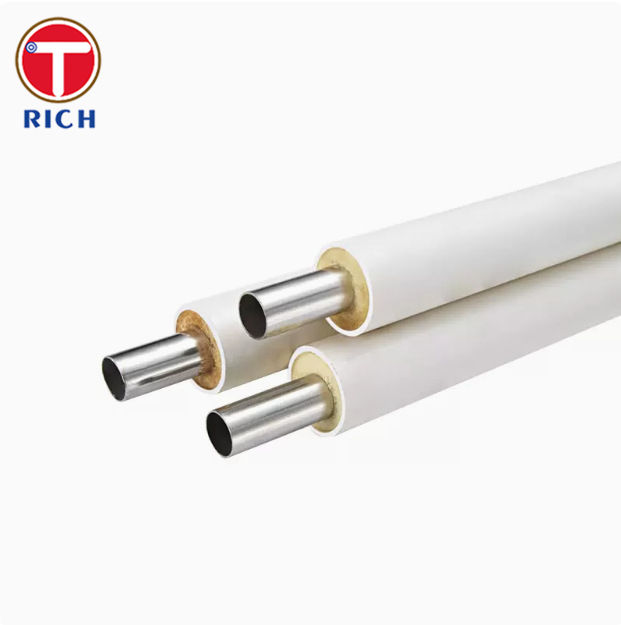 ท่อเหล็กเคลือบ PVC ASTM A213 ท่อสแตนเลสสตีลไร้รอยต่อออสเทนนิติกสำหรับฉนวน