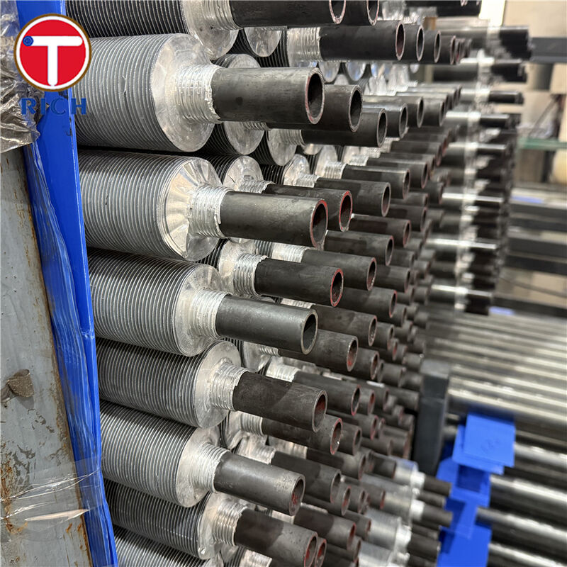 ท่อปีกขีดออก ท่อปีกประกอบสองโลหะที่มีชั้นปีกภายนอกอลูมิเนียมและท่อแกนเหล็กก๊าบอนสําหรับการใช้งานในปิ้นน้ํามันและก๊าซธรรมชาติ