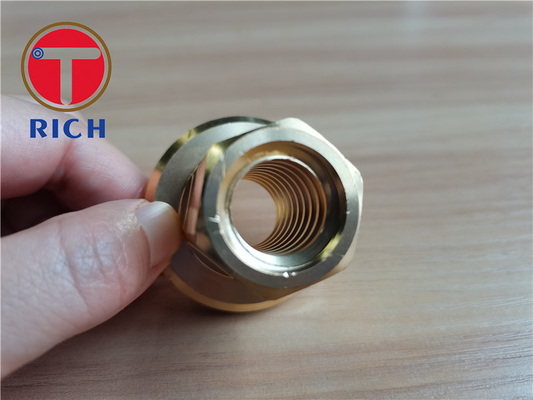 ราคาดี ทองเหลือง C1100 ทองแดงสำริด Cnc กลึงชิ้นส่วนกลึงเกลียว M12 M10 ออนไลน์